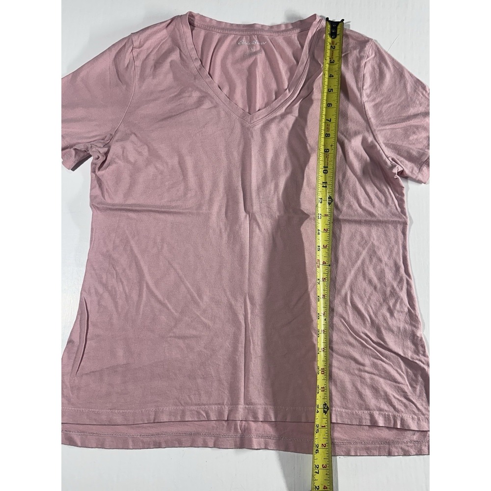 Eddie Bauer Women's Large T-shirt Short Sleeve Crew Neck Pink Casual Cotton Bld - Picture 3 of 6